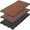 Wholesale DIY Wooden Floor Snap Deck Tiles Composite Wood Interlocking Deck Tile for Patio Garden Swimming Pool Balcony Walkway